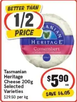 IGA Tasmanian Heritage Cheese offer