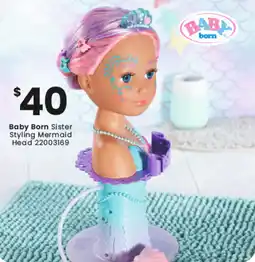 Toymate Baby Born Sister Styling Mermaid Head offer