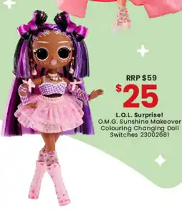 Toymate L.O.L. Surprise! O.M.G. Sunshine Makeover Colouring Changing Doll Switches offer