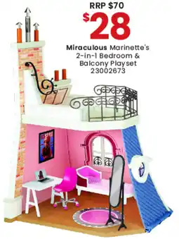 Toymate Miraculous Marinette's 2-in-1 Bedroom & Balcony Playset offer