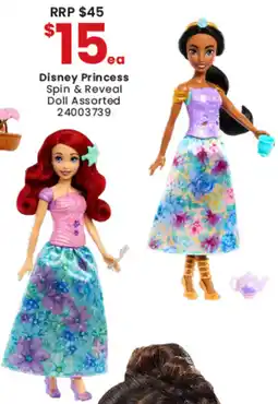 Toymate Disney Princess Spin & Reveal Doll Assorted offer