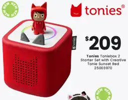 Toymate Tonies Toniebox 2 Starter Set with Creative Tonie Sunset Red offer