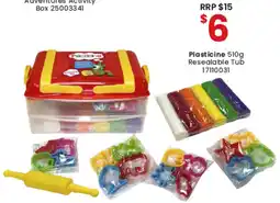Toymate Plasticine 510g Resealable Tub offer