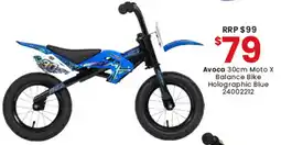Toymate Avoca 30cm Moto X Balance Bike Holographic Blue offer