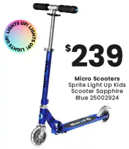 Toymate Micro Scooters Sprite Light Up Kids Scooter Sapphire Blue offer