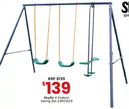 Toymate Skyfly 4 Station Swing Set offer