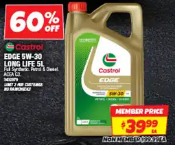 Autobarn Castrol edge 5w-30 long life offer
