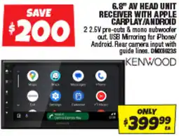 Autobarn 6.8" av head unit receiver with apple carplay/android offer