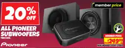 Autobarn All pioneer subwoofers offer