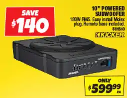 Autobarn 10" powered subwoofer offer