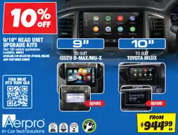 Autobarn 9/10" head unit upgrade kits offer