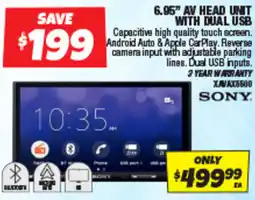 Autobarn 6.95" av head unit with dual usb offer