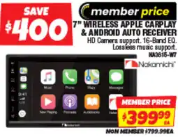 Autobarn 7" wireless apple carplay & android auto receiver offer