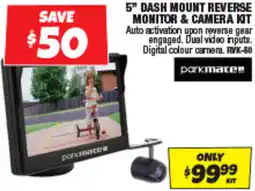 Autobarn 5" dash mount reverse monitor & camera kit offer