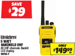 Autobarn Uniden 5 watt handheld uhf offer