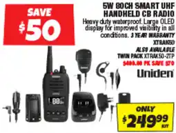 Autobarn 5w 80ch smart uhf handheld cb radio offer