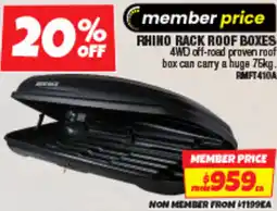 Autobarn Rhino rack roof boxes offer