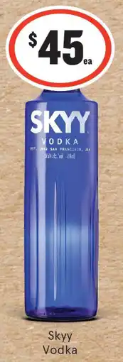 IGA Liquor Skyy Vodka offer