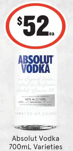 IGA Liquor Absolut Vodka Varieties offer