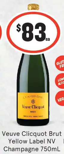 IGA Liquor Veuve Clicquot Brut Yellow Label NV Champagne offer