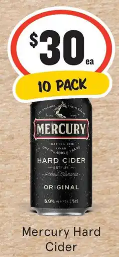 IGA Liquor Mercury Hard Cider offer