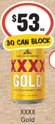 IGA Liquor XXXX Gold offer