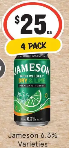 IGA Liquor Jameson 6.3% Varieties offer