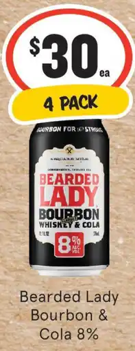 IGA Liquor Bearded Lady Bourbon & Cola 8% offer