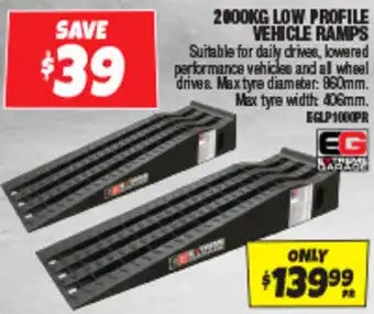 Autobarn Low profile vehicle ramps offer