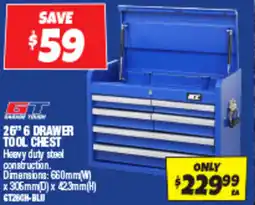 Autobarn 26' 6 drawer tool chest offer