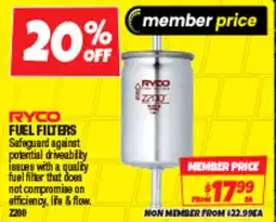 Autobarn Ryco fuel filters offer