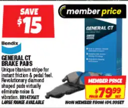 Autobarn General ct brake pads offer
