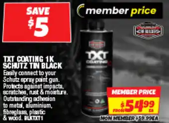 Autobarn Txt coating 1k schutz tin black offer