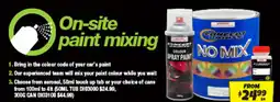 Autobarn On-site paint mixing offer