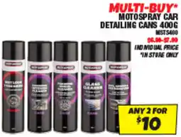 Autobarn Motospray car detailing cans offer