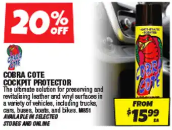 Autobarn Cobra cote cockpit protector offer