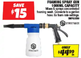 Autobarn Foaming spray gun capacity offer