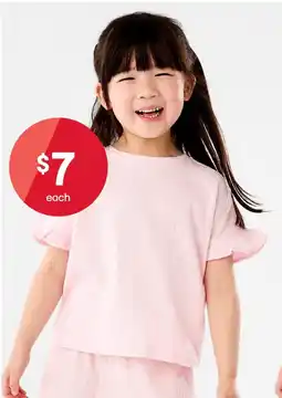 Kmart short sleeve crinkle t-shirt offer