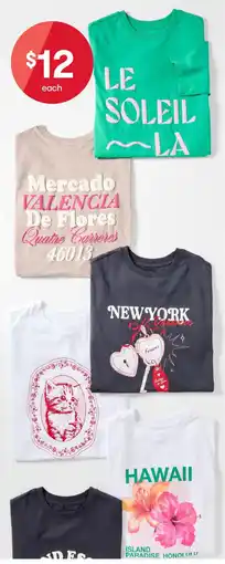 Kmart Short sleeve oversized boyfriend t-shirt offer