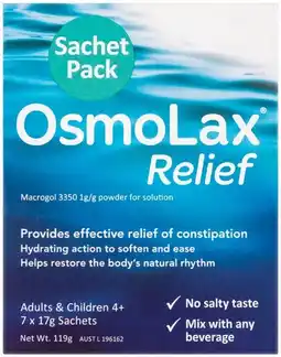 Soul Pattinson Chemist OsmoLax Relief 7 x 17g Sachets offer