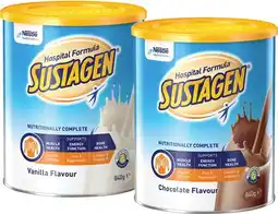 Soul Pattinson Chemist Sustagen Hospital Formula Vanilla or Chocolate Flavour 840g offer