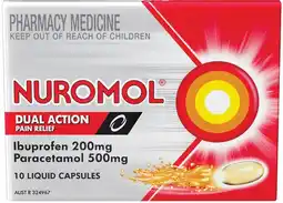 Soul Pattinson Chemist Nuromol Dual Action 10 Liquid Capsules offer