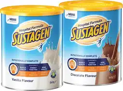 Pharmacist Advice Sustagen Hospital Formula Vanilla or Chocolate Flavour 840g offer