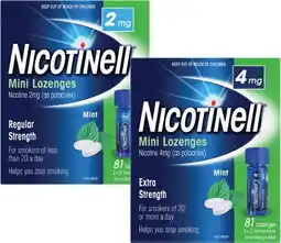 Soul Pattinson Chemist Nicotinell Mini Lozenges Nicotine 2mg or 4mg 81 Lozenges offer