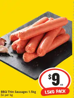 IGA BBQ Thin Sausages offer