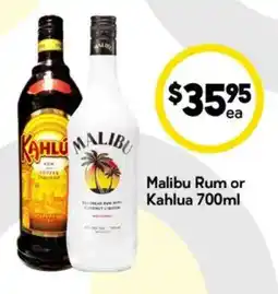 Drakes Malibu Rum or Kahlua offer