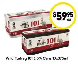 Drakes Wild Turkey 101 6.5% Cans offer