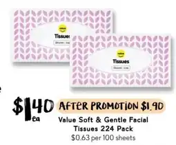 Drakes Value Soft & Gentle Facial Tissues offer