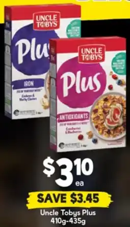 Drakes Uncle Tobys Plus offer