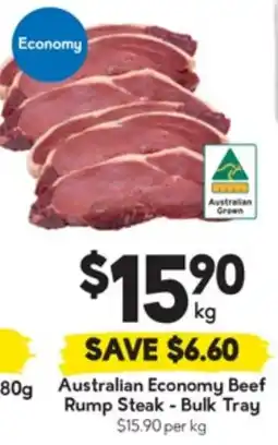 Drakes Australian Economy Beef Rump Steak - Bulk Tray offer